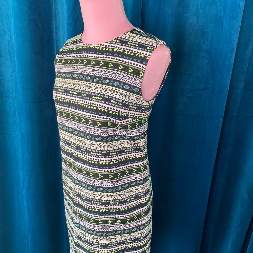 Cynthia Steffe Courtney Sleeveless Shift Dress Surf Teal - Picture 5 of 12